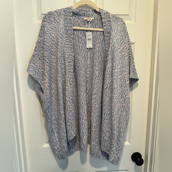 New with tags M\L sweater duster open knit Loft Cardigan
Heathered Marled Purple - Picture 3 of 8